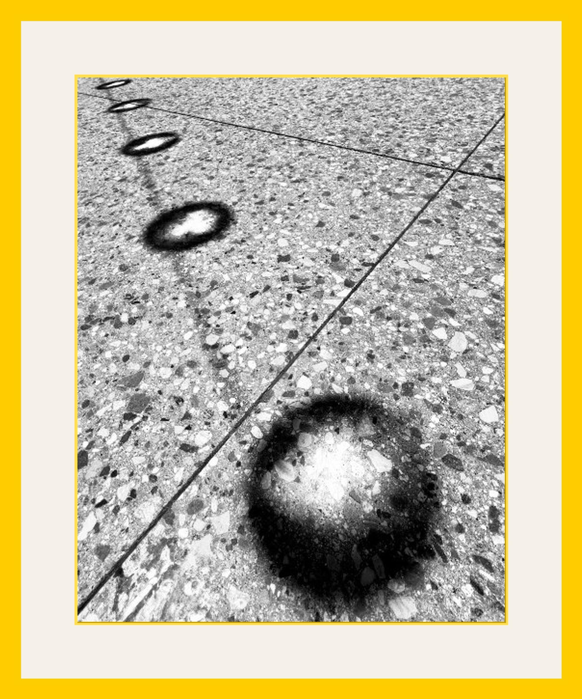 Circles Los Angeles - Cinematic Industrial Noir. High Contrast Black and White Photography. 1/1 Unique Artifact Archival Print by Barton Caplan