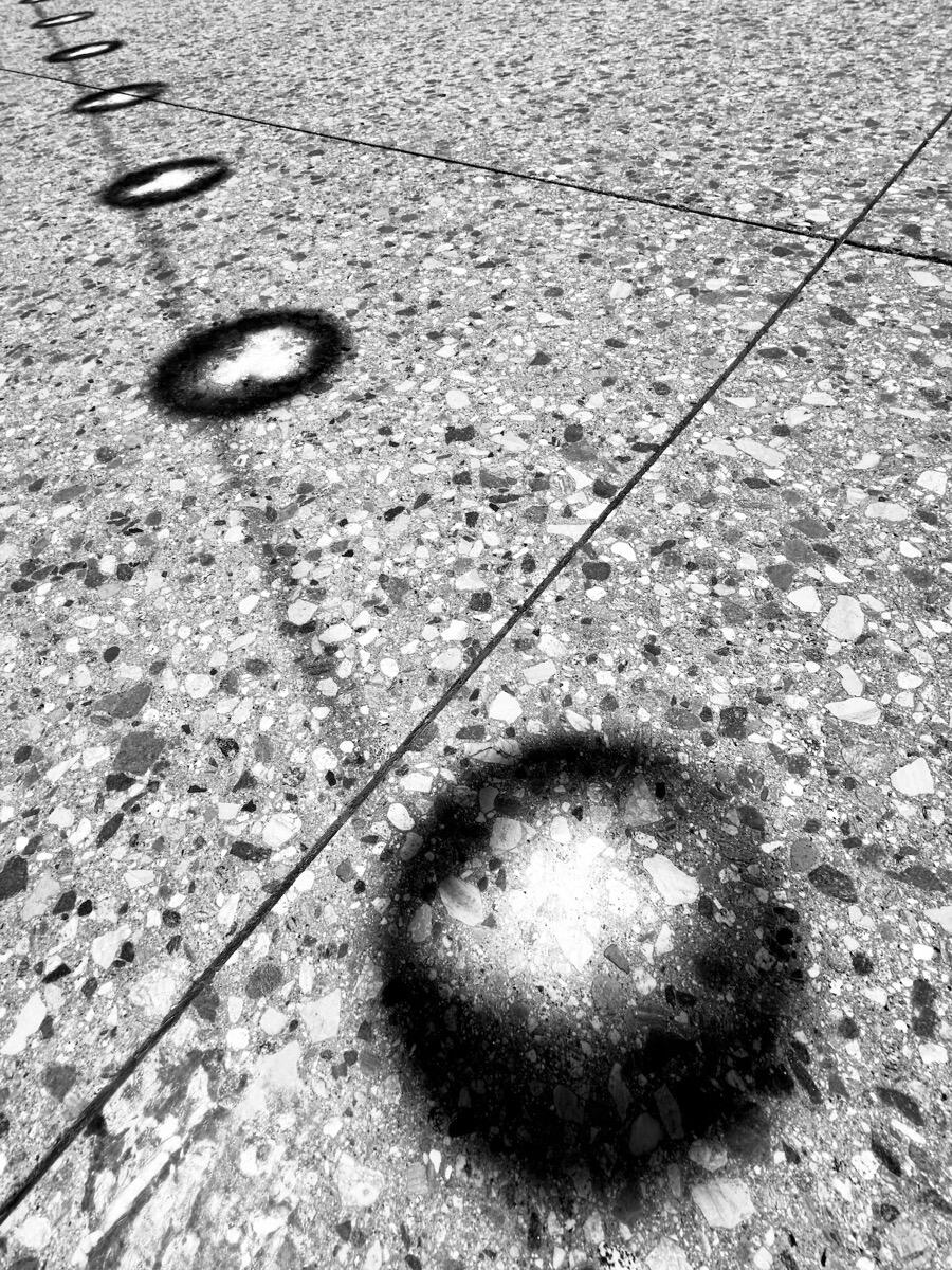 Receding Circles Receding Circles - LA - Cinematic Industrial Noir. High Contrast Photography. 1/1 Unique Artifact Archival Print by Barton Caplan