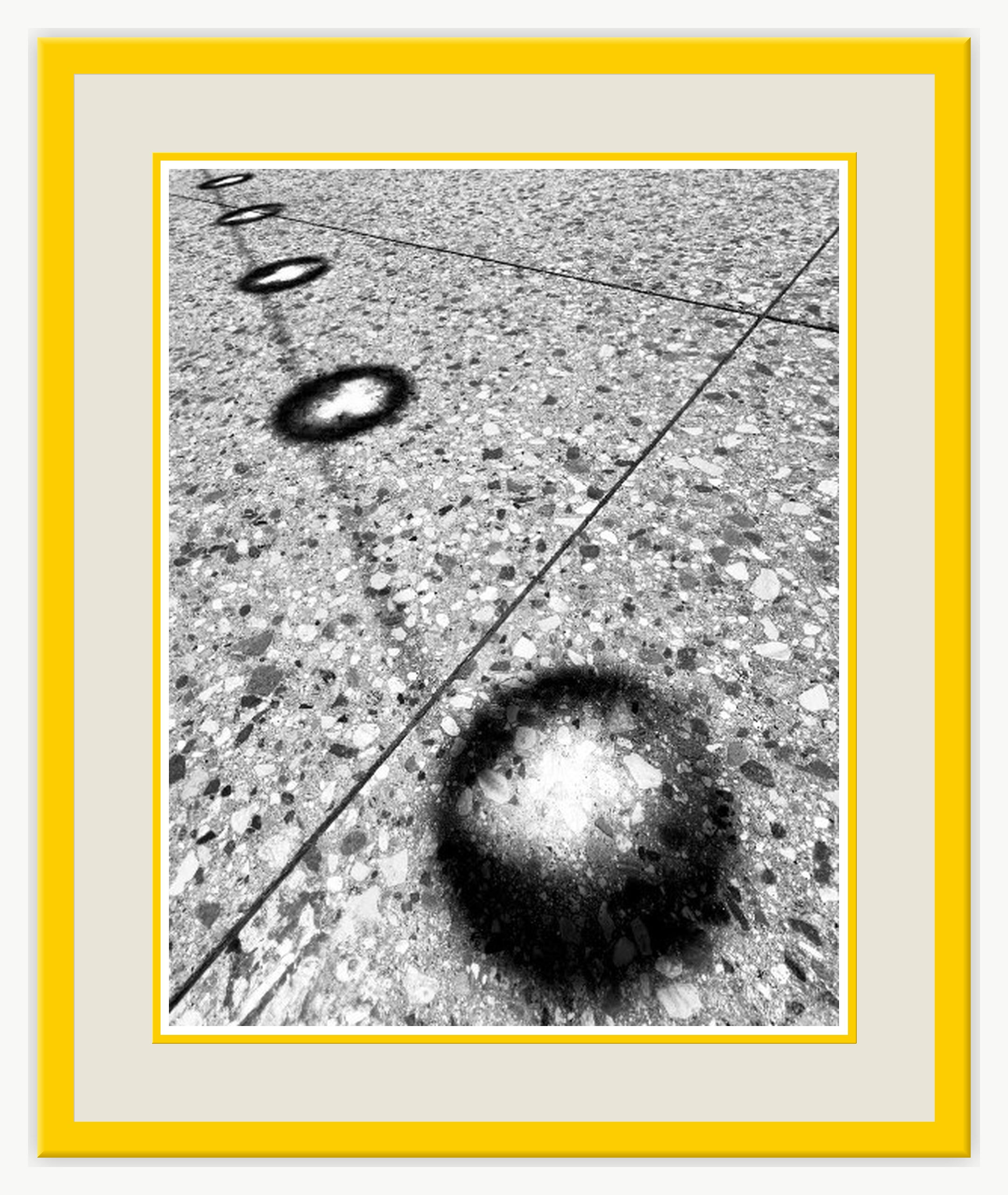 Receding Circles Receding Circles - LA - Cinematic Industrial Noir. High Contrast Photography. 1/1 Unique Artifact Archival Print by Barton Caplan