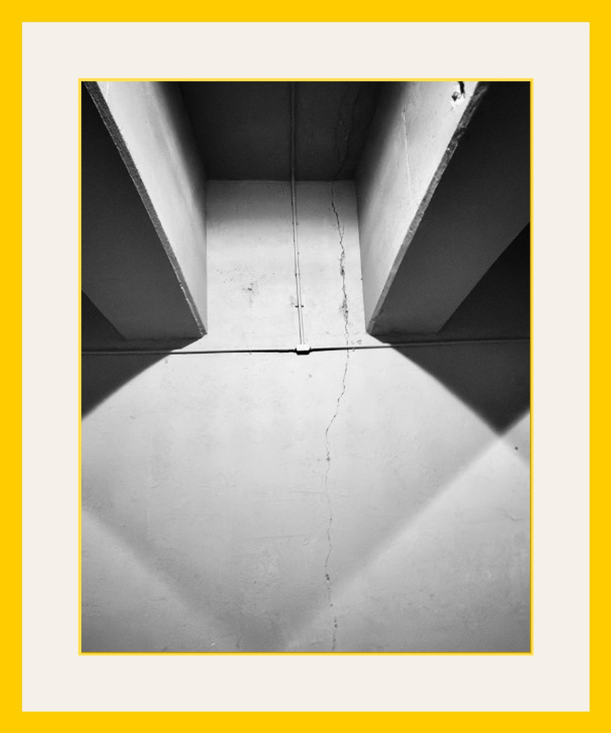Beams Los Angeles Cinematic Industrial Noir. High Contrast Black and White Photography. 1/1 Unique Artifact Archival Print by Barton Caplan